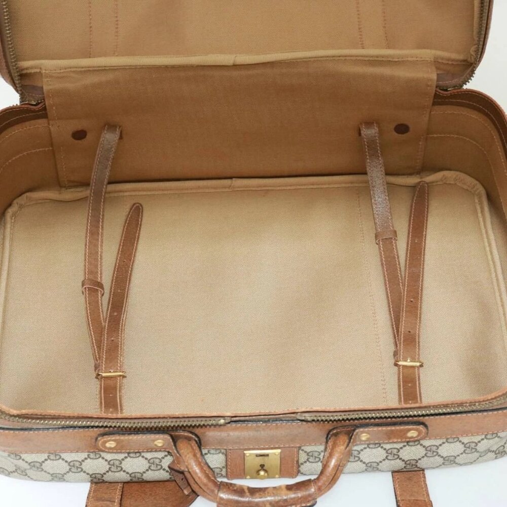 GUCCI GG Supreme Boston Bag PVC Beige Auth mr177 - Picture 12 of 16